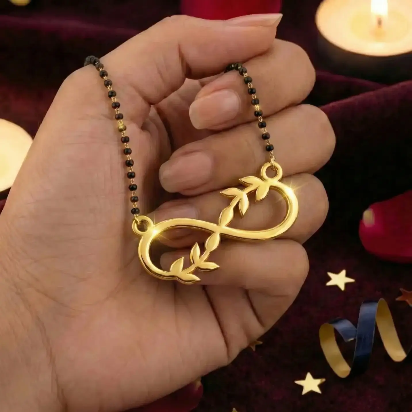 Infinity Leaf Necklace (2)