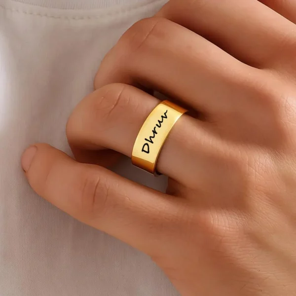 Custom Single Name Ring