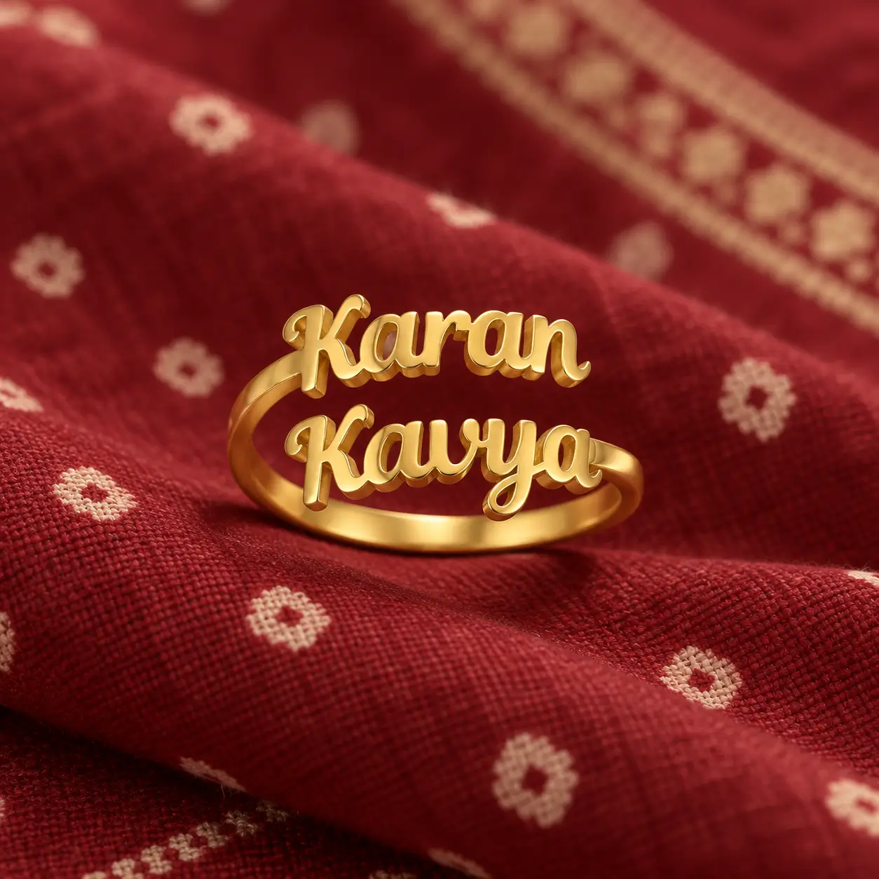 Forever Us Couple Name Ring - 3