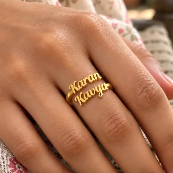Forever Us Couple Name Ring