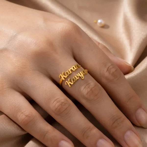 Forever Us Couple Name Ring