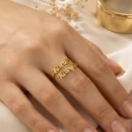 Forever Us Couple Name Ring