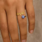 Custom Evil Eye Name Ring