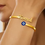 Personalized Evil Eye Name Bracelet