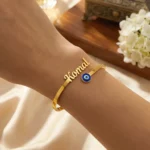 Personalized Evil Eye Name Bracelet