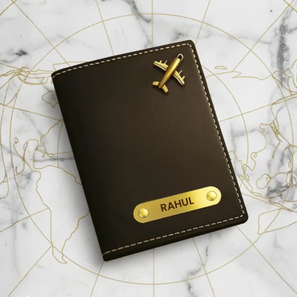 Custom Name Black Passport Cover