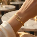Personalized Couple Name Bracelet worn on a wrist