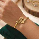 Personalized Heart Couple Name Bracelet